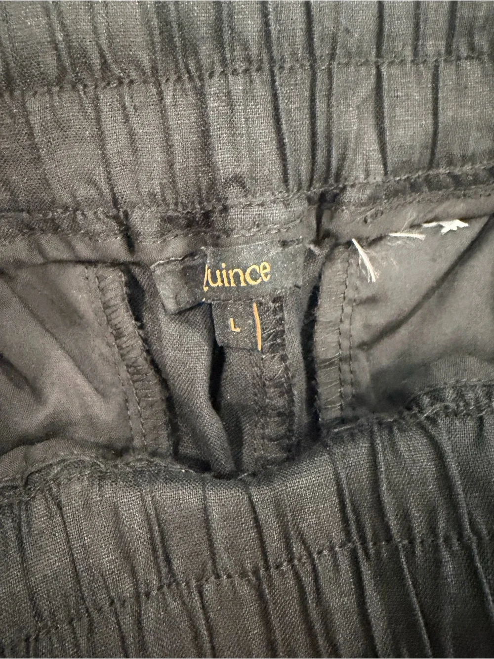 Quince Women’s Black Linen Blend Vest & Pants Outfit - Picture 7 of 7